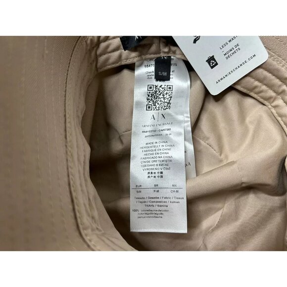 A|X ARMANI EXCHANGE Small/Medium Summer Beats Cotton Twill Bucket Hat - Picture 6 of 6